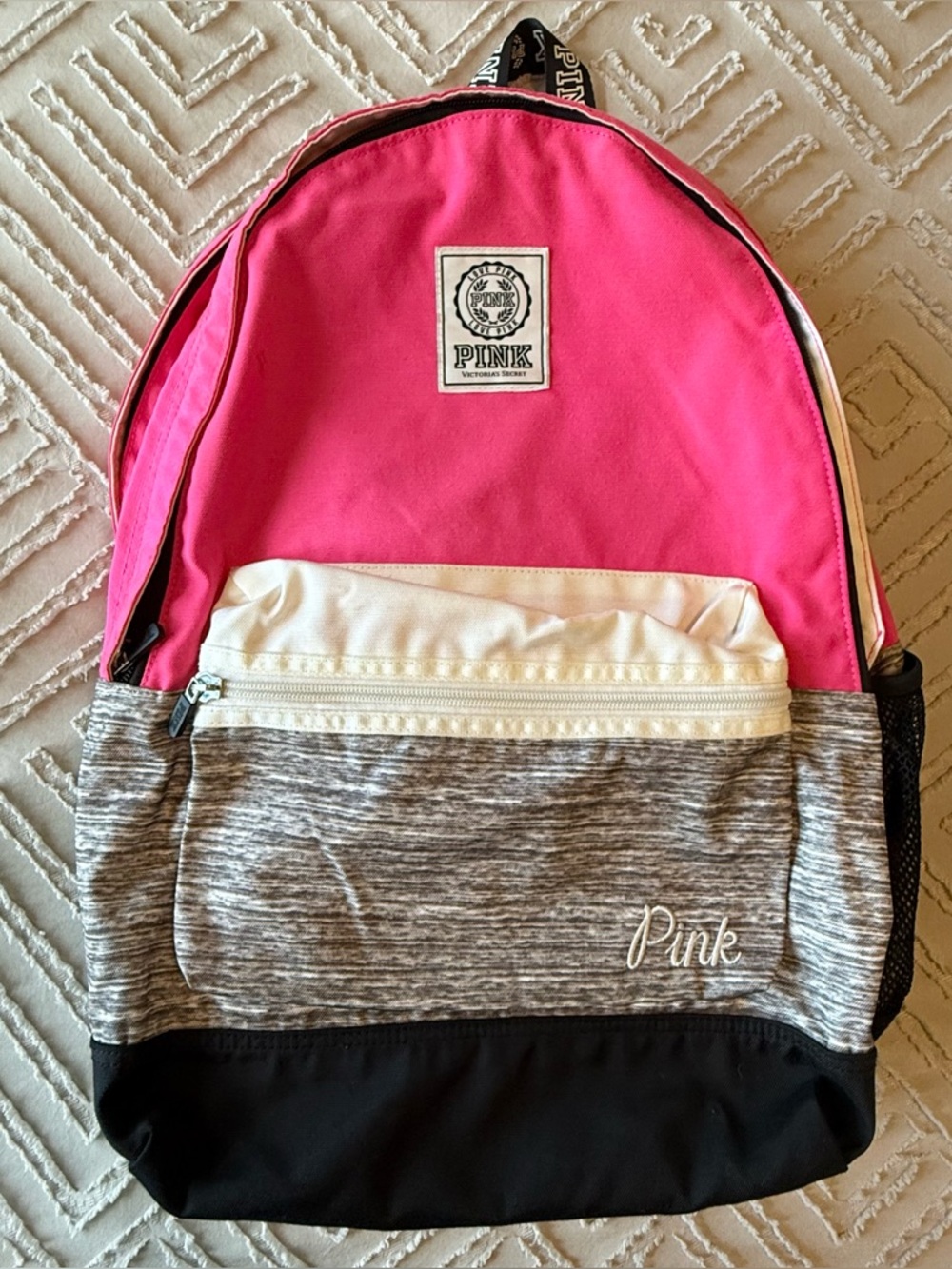 VS PINK Campus Pink & Gray Backpack